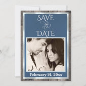 Foto & Hart - Blauw Save The Date (Voorkant)