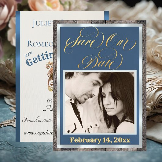 Foto & Hart - Blauw Save The Date