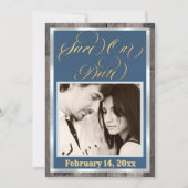 Foto & Hart - Blauw Save The Date (Voorkant)