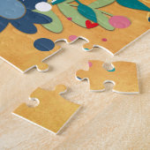 Foto Hart Bloemen Roze Geel  Mom Legpuzzel (Zijkant)