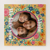 Foto Hart Bloemen Roze Geel  Mom Legpuzzel (Horizontaal)