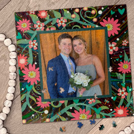 Foto Hart Bloemen Roze Inspirivity Legpuzzel