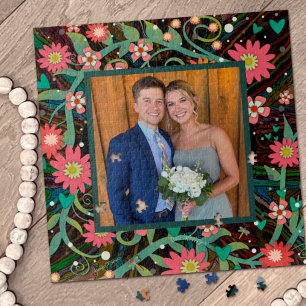 Foto Hart Bloemen Roze  Inspirivity Legpuzzel