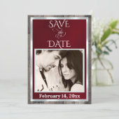 Foto & Hart - Bordeaux Save The Date (Staand voorkant)
