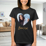 Foto hart bruid te worden t-shirt<br><div class="desc">Personaliseer en een foto in het hartvormige lijst. Voor vrijgezellenfeesten en vrijgezellenfeesten.</div>