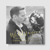 Foto hart deed het opnieuw hertrouwde foto bruilof gastenboek (Voorkant)