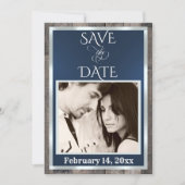 Foto & Hart - Donkerblauw Save The Date (Voorkant)