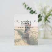 Foto Hart Kalligrafie Koppels Douche Briefkaart (Staand voorkant)