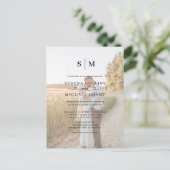 Foto Hart Kalligrafie QR Code Trouwen Briefkaart (Staand voorkant)