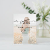 Foto Hart Kalligrafie Sweet 16 Briefkaart (Staand voorkant)