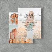 Foto Hart Kalligrafie Sweet 16 Briefkaart