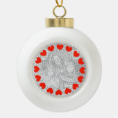Foto hart Kerstballen | Uw eigen afbeelding toevoe Keramische Bal Ornament (Voorkant)
