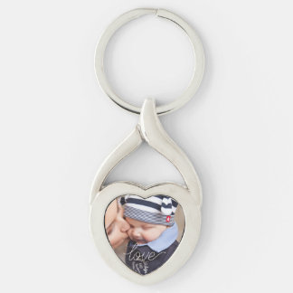 Foto Hart Liefde Keepsake Familie Sleutelhanger