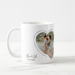 Foto hart locatie kaart gepersonaliseerd verloving koffiemok