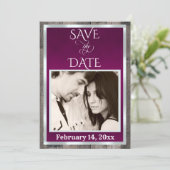 Foto & Hart - Plum Save The Date (Staand voorkant)