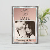Foto & Hart - Roségoud Save The Date (Staand voorkant)