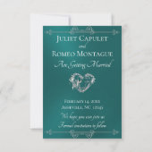 Foto & Hart Save the Date in Teal (Achterkant)