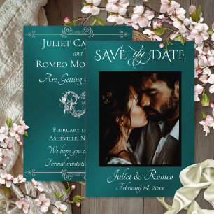 Foto & Hart Save the Date in Teal