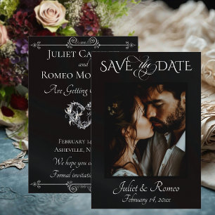 Foto & Hart Save the Date op Zwart