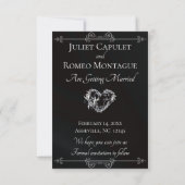 Foto & Hart Save the Date op Zwart (Achterkant)