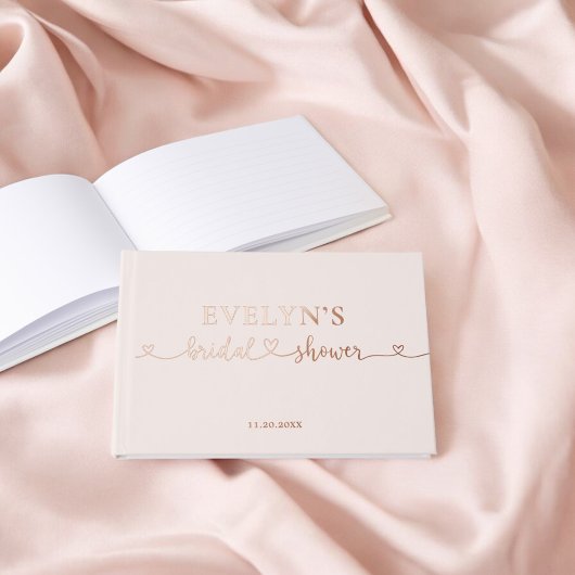 Foto Hart Script Bruidsfeest Roze Rood Roze Gastenboek
