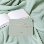 Foto Hart Script Bruidsfeest Sage Groen Gastenboek