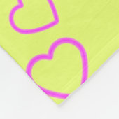Foto Hart Sjabloon | Geel en roze Fleece Deken (Hoek)