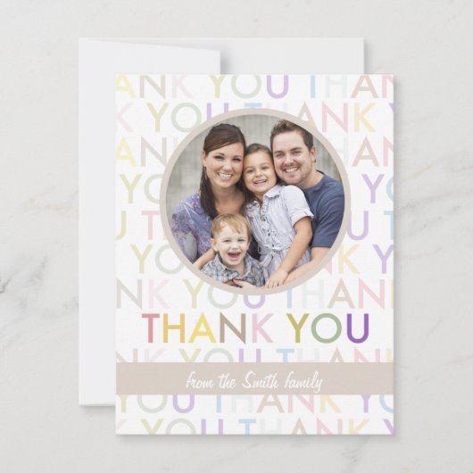  foto Hartelijk dank | Van ons allemaal Bedankkaart (Voorkant)