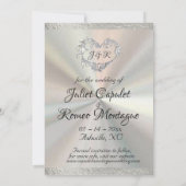 Foto, Hartjes & Lint - Wit/Zilver Save The Date (Achterkant)