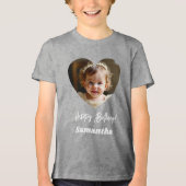 Foto hartnaam verjaardagsmeisje Tri-Blend shirt (Voorkant)