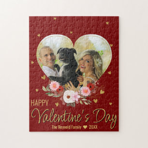 Foto Heart Gold Glitter Heart Valentijnsdag Red Legpuzzel
