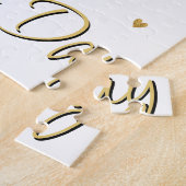 Foto Heart Gold Glitter Hearts Valentijnsdag Legpuzzel (Zijkant)