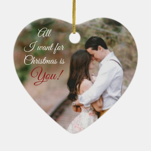 Foto Heart Ornament (Achterkant)