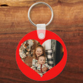 Foto Heart Shape Red Sleutelhanger (Voorkant)