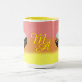 Foto Heart Sjabloon Sunrise Couple Mok (Midden)