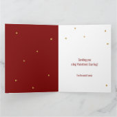 Foto Heart Valentijnsdag Gold Glitter Heart Red Kaart (Binnen)