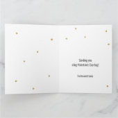 Foto Heart Valentijnsdag Gold Glitter Hearts Kaart (Binnen)