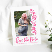 Foto Helder Roze Hand getrokken Rozen Romantisch E Save The Date
