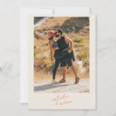 Foto Helder Sinaasappel Retro Leuke grillige bruil Kaart (Achterkant)