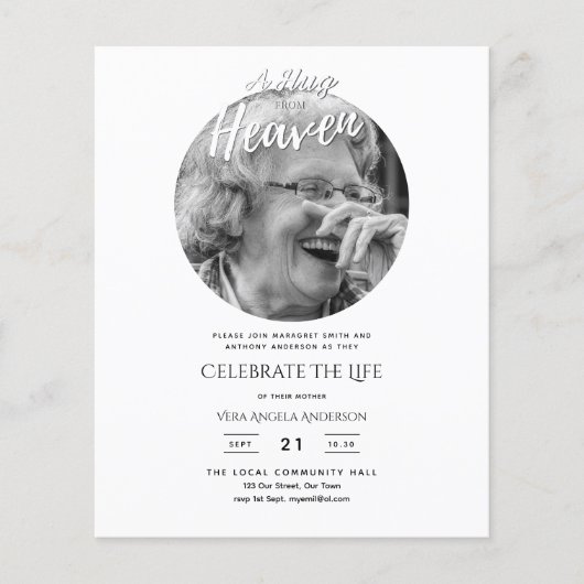 FOTO Hemel Gedicht Viering van het Leven Begrafeni (Voorkant)