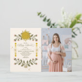 Foto hemelbotanisch Baby shower Kaart (Staand voorkant)