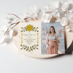 Foto  hemelbotanisch Baby shower Kaart