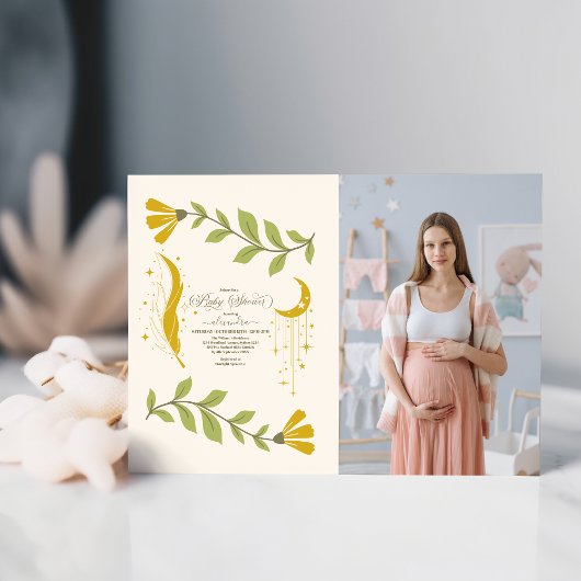 Foto  hemelbotanisch Baby shower Kaart
