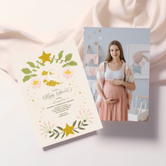 Foto  hemelbotanisch Baby shower Kaart