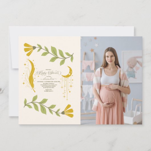 Foto hemelbotanisch Baby shower Kaart (Voorkant)