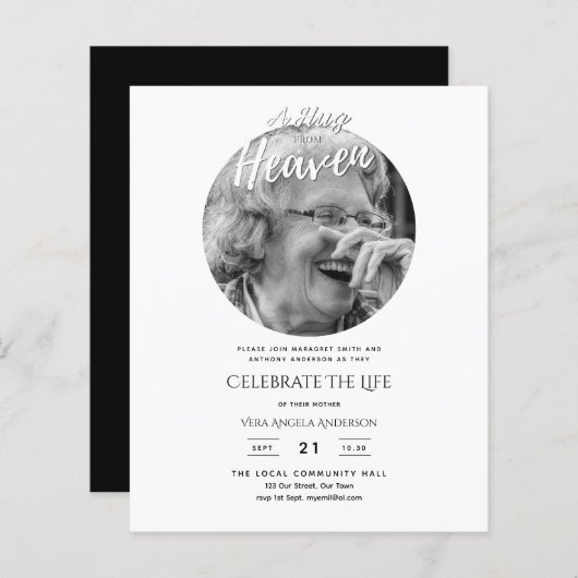 FOTO Hemelgedicht Viering van het Leven Begrafenis (Voorkant / Achterkant)