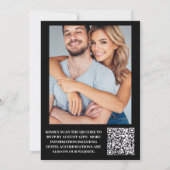 Foto Hemellichaam Zwart Goud Bruiloft Kaart (Achterkant)