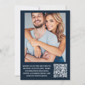 Foto hemelmaan gouden bruiloft kaart (Achterkant)