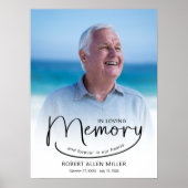 Foto-herdenking Gedenkdienst Overlijden Begrafenis Poster (Voorkant)