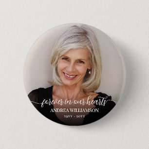 Foto-herdenking Gedenkwaardig Ter Nagedachtenis Ronde Button 5,7 Cm